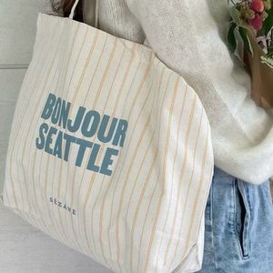 NWOT Sezane bonjour Seattle tote